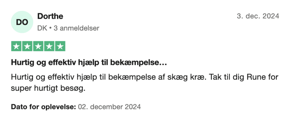 Mød Nordisk Skadedyrservice | Nordisk Skadedyrservice skaegkrae trustpilot anmeldelse | Nordisk Skadedyrservice